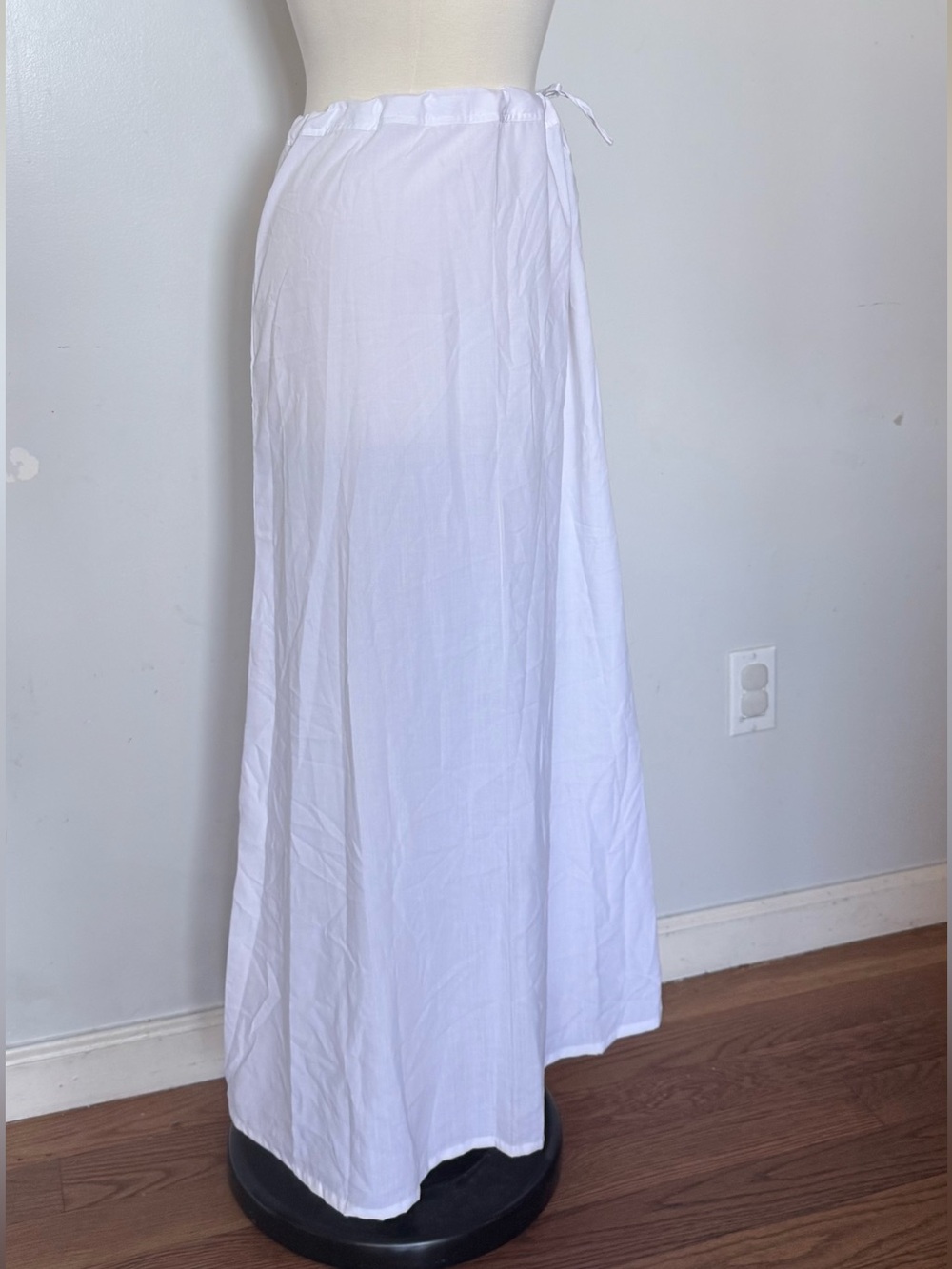 White Cotton Maxi Skirt - Lightweight Style/ Saree underskirt